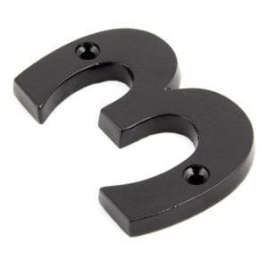 Numeral 3, black
