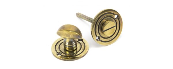 Anvil Aged Brass Round Bathroom Thumb Turn
