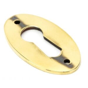 Anvil 83818 Period Oval Escutcheon Aged Brass