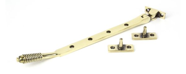 10” Reeded Stay, Aged Brass