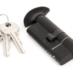 Black 35/35 6 pin Euro Cylinder/Thumbturn