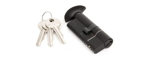 Black 35/35 6 pin Euro Cylinder/Thumbturn