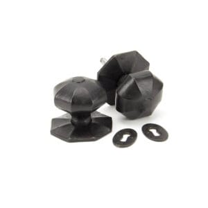 Anvil Octagonal Mortice/Rim Knob Set Large, External Beeswax