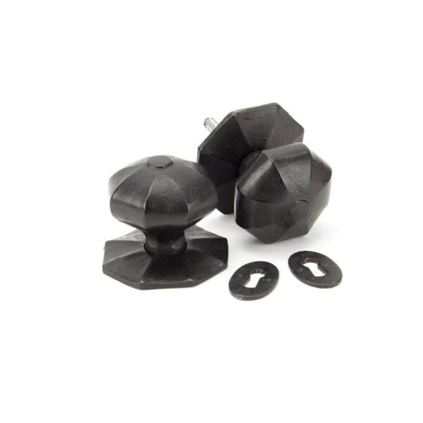 Anvil Octagonal Mortice/Rim Knob Set Large, External Beeswax