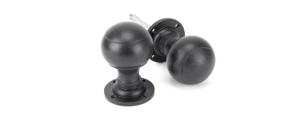 Anvil Regency Mortice/ Rim Knob Set, Ebony