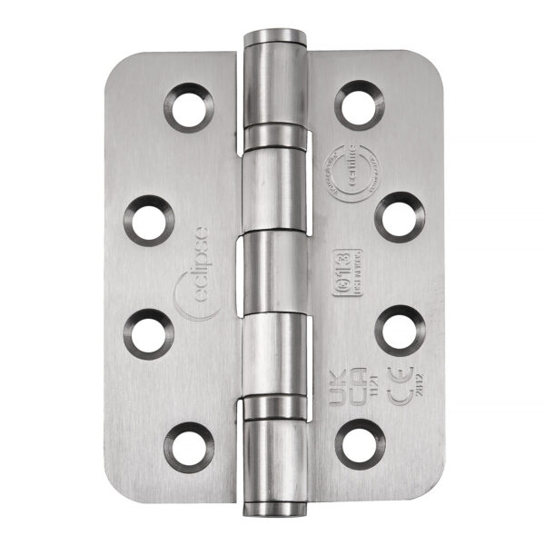 Ball Bearing Butt Hinge Radius Corners 102mm Grade 13 SSS, Pair