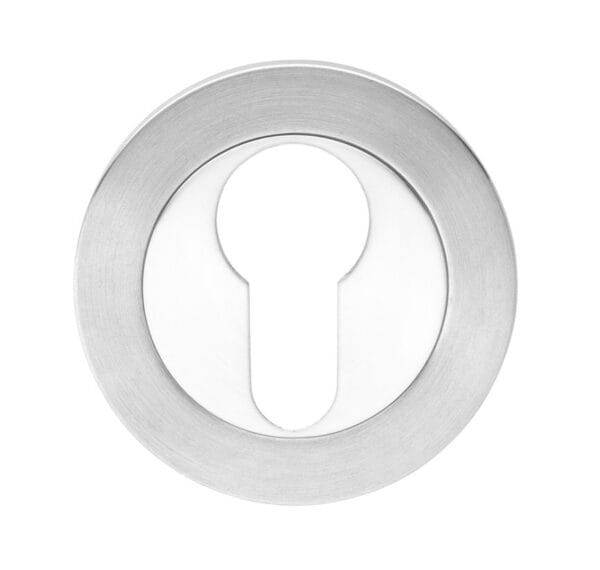 Atlantis Euro Escutcheon Dual Finish Satin/Polished Stainless Steel