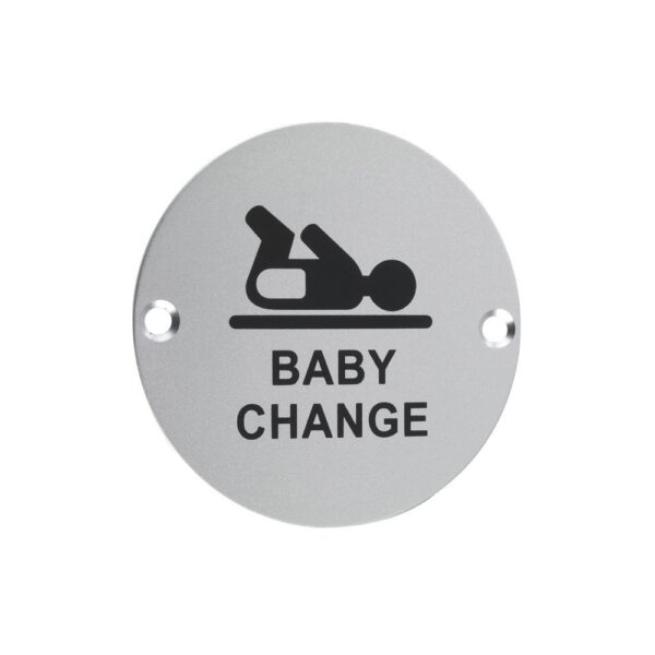Baby Change Symbol Circular Signs 76mm