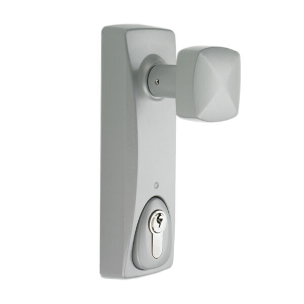External Access Knob For Panic Hardware c/w 40mm Euro Cylinder Silver