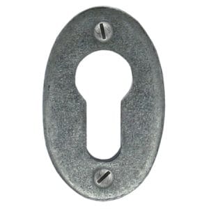 Anvil Oval Euro Escutcheon Pewter