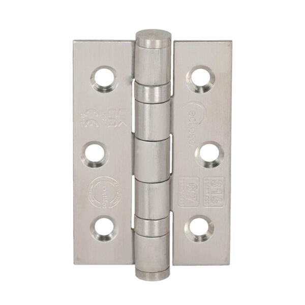 Satin Stainless Steel Ball Bearing Butt Hinge Grade 316