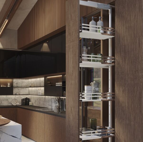 SELECT Larder Pull-Out Unit, Chrome