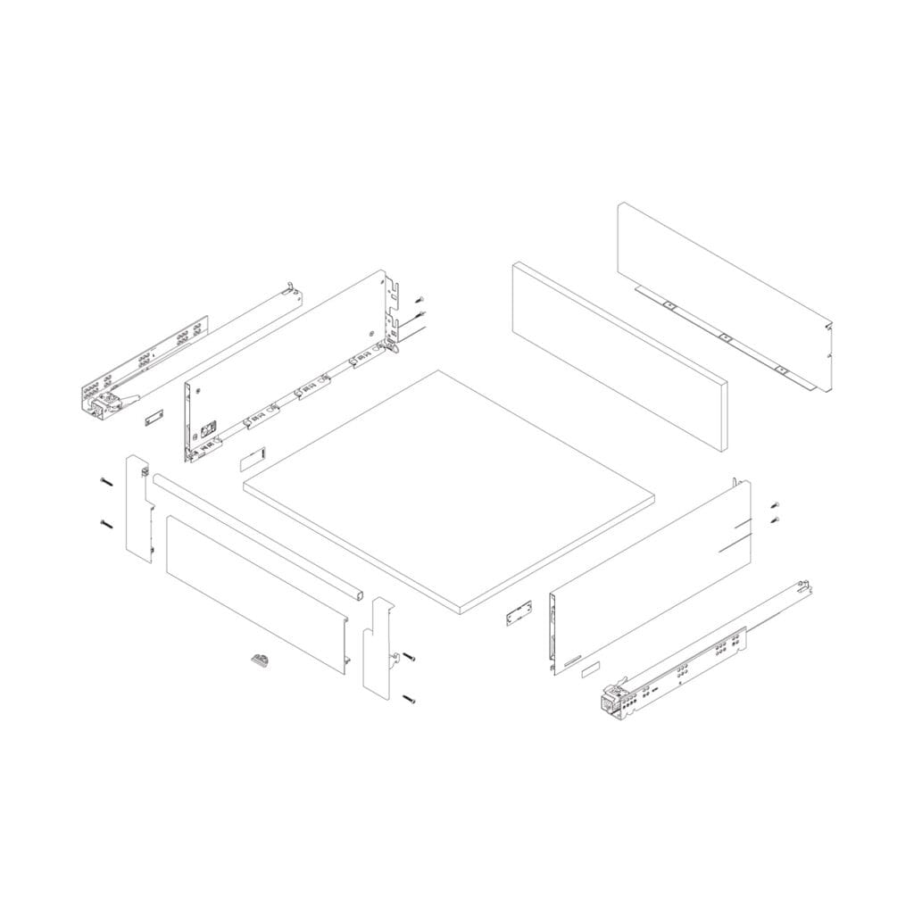Front Rails Drawers PURE FlowBox Front Gallery Railing, Anthracite