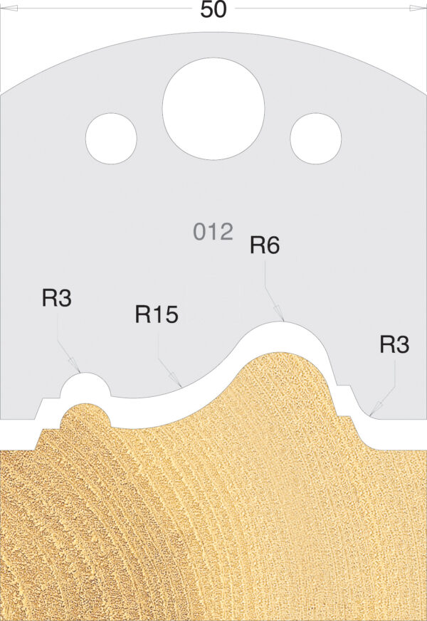Euro Profile Cutters/Limiters HSS 50mm Pair No. 012