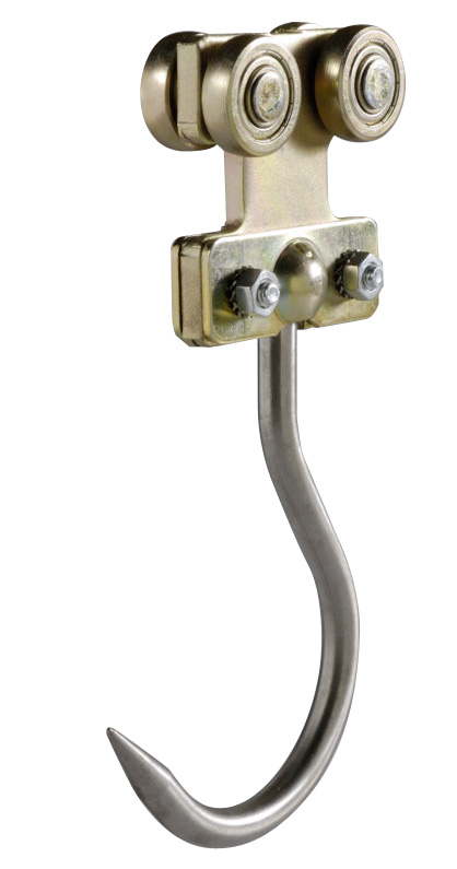 Multirail Four Wheel Hanger With Rotating Stainless Steel Meat Hook 150kg