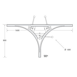 Multirail Track Switch, Three Direction Change
