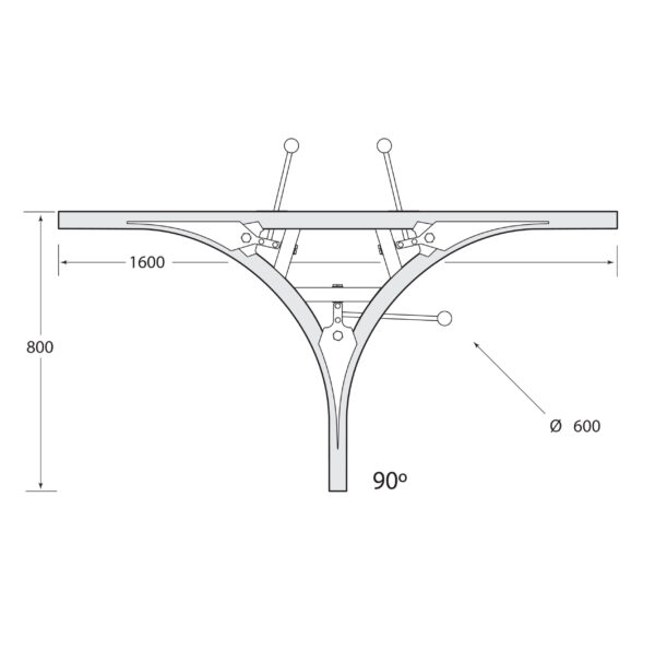Multirail Track Switch, Three Direction Change