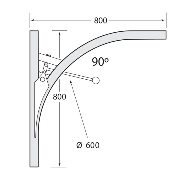 Multirail Track Switches, One Direction 90°