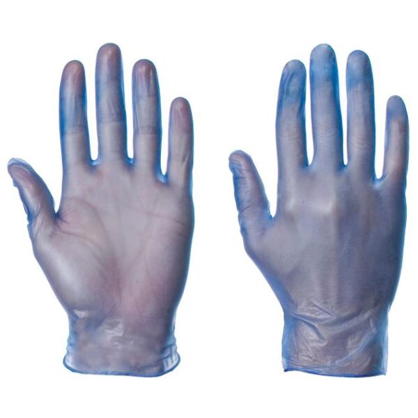 Vinyl Gloves Disposable 100/pk, Blue