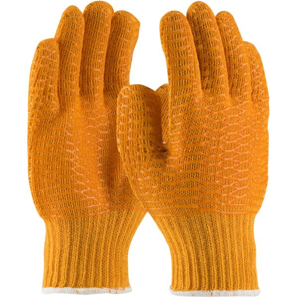 Gripper Gloves Orange PVC Criss Cross Pair