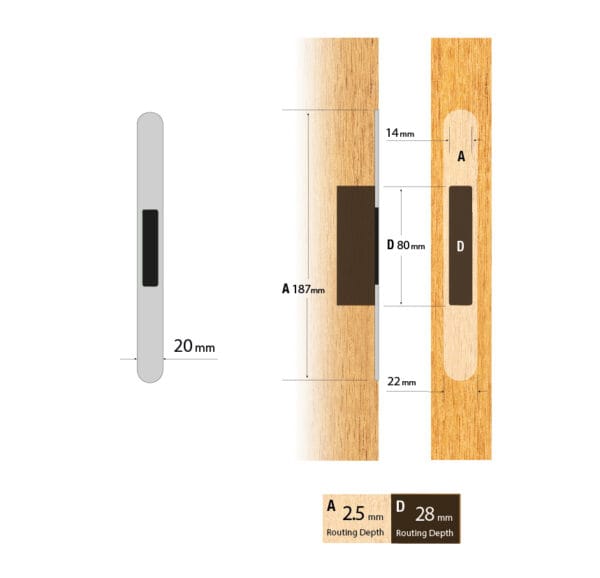Reliance Universal Non-Adjustable Flat Deadbolt Keep