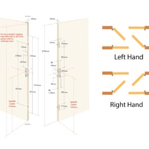 Reliance D31 Double Handle Twin Deadbolt Multipoint Locks With Top & Bottom Shootbolts For Slave Door Only