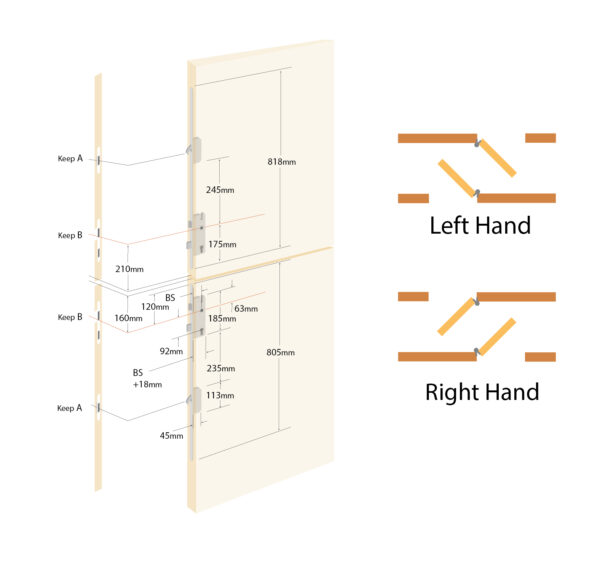 Reliance D60 Stable Door Multipoint Locks