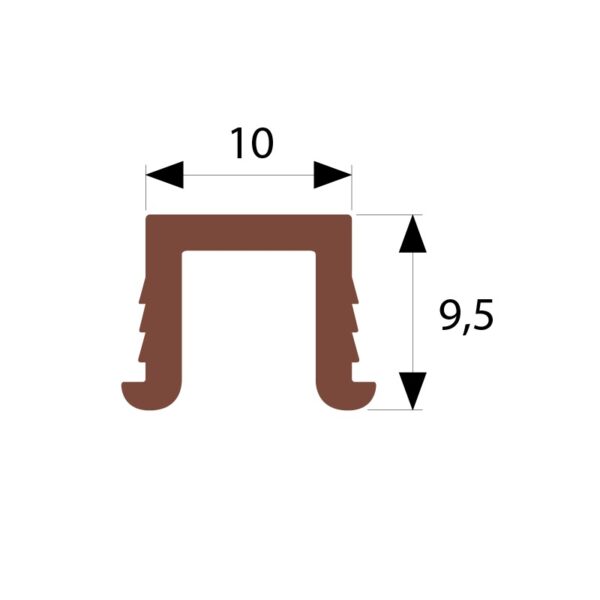 Series Mini 3m Top Track PVC Guide Channel