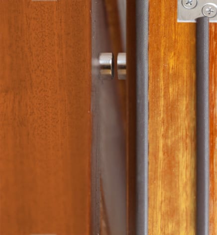 Panel to Panel Concealed Magnet Set, Satin Stainless Steel