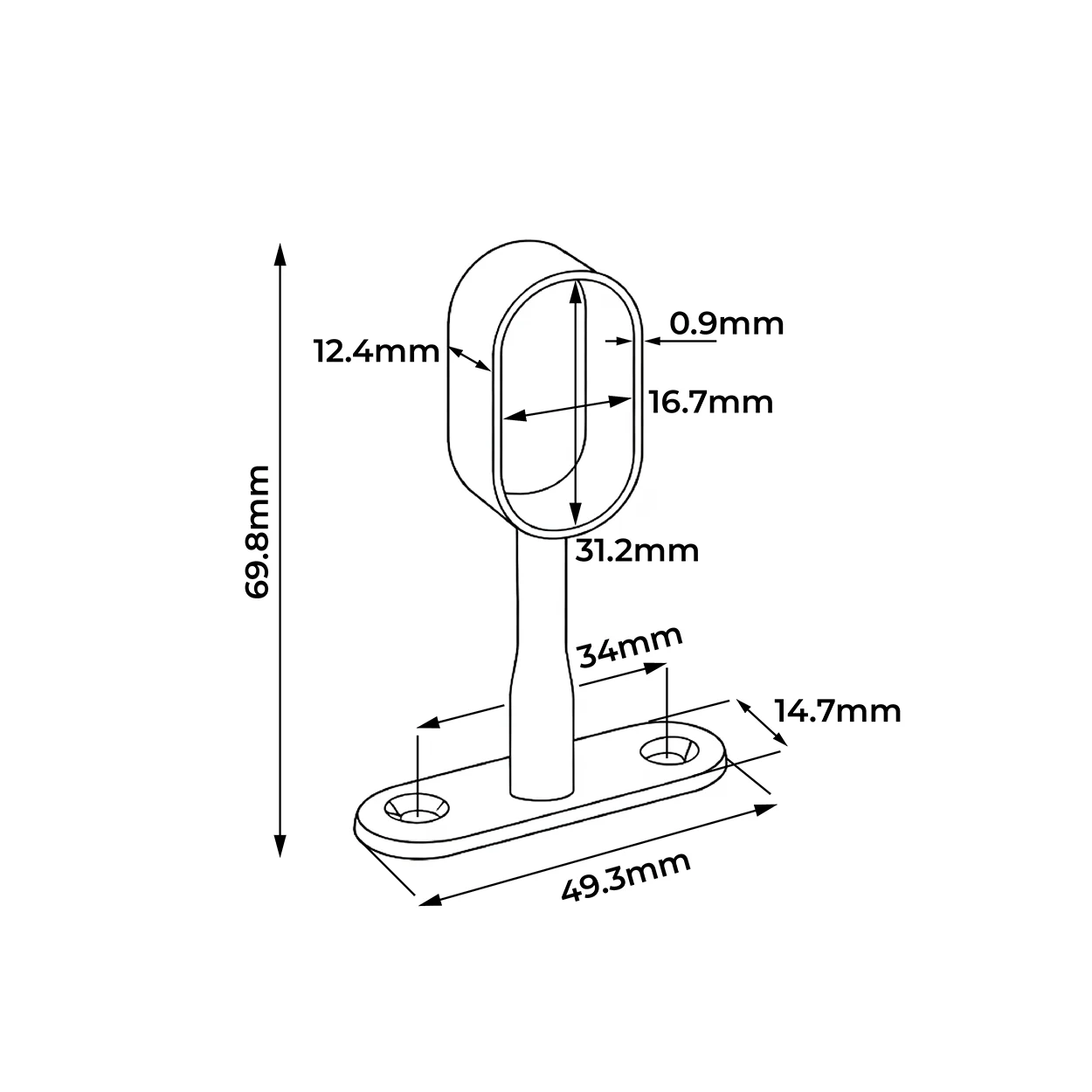 Oval Bracket