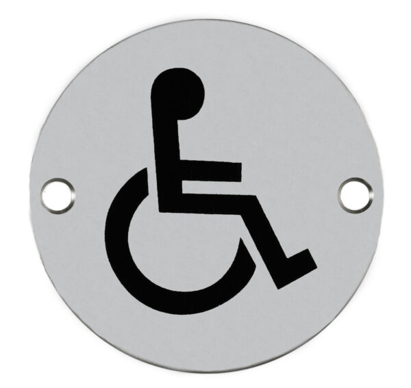 Disabled Symbol Circular Signs 76mm Diameter