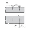Website-ImagesQuest-Website-ImagesCabinet-FittingsImagesBlum-HingesDie-Cast-Horizontal-Mounting-Plate-Drilling-Dimensions