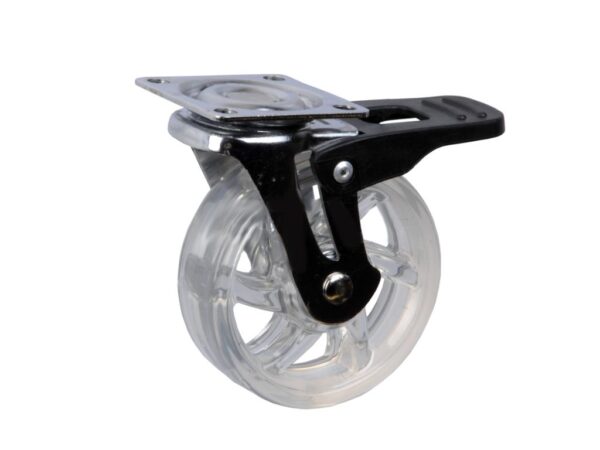 Castors Transparent Wheel Swivel Plate 40kg Capacity