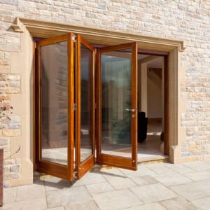 Tommafold 60 – Top Hung Exterior Bi-Folding Door System – Max Panel Weight: 75kg